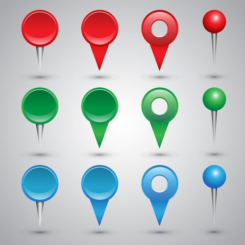 Colorful web buttons checkboxes pointers vector image
