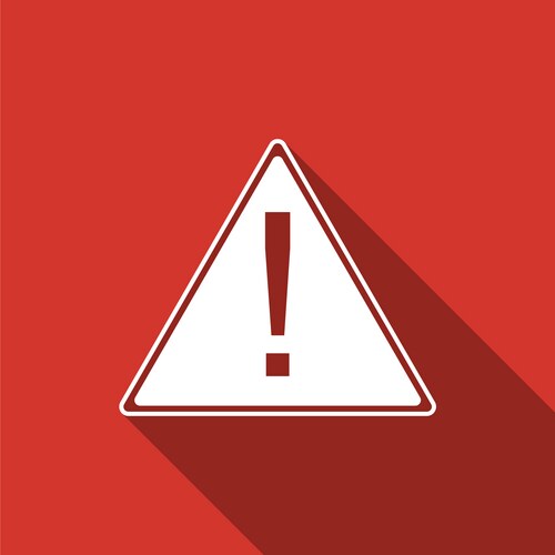 Warning Triangle Icon - Blue – Royalty-Free Vector | VectorStock