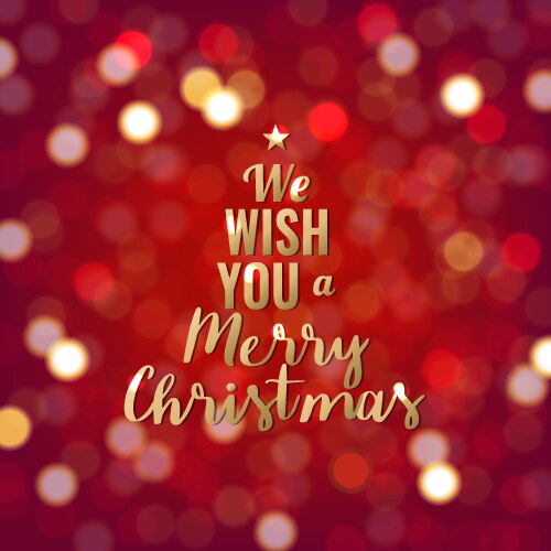 Happy new year card with bokeh Vector Image