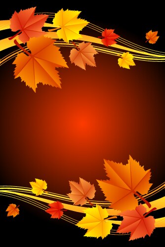 Red maple leaf autumn background Royalty Free Vector Image