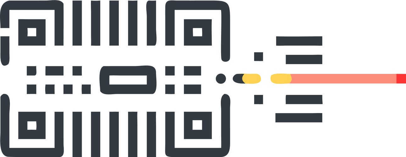 Dynamic QR Code Lines Vector Image