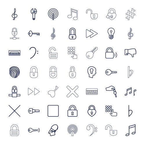 13 key icons (36997610) – Free Vector | VectorStock