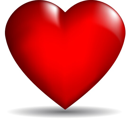 3d of a heart Royalty Free Vector Image - VectorStock