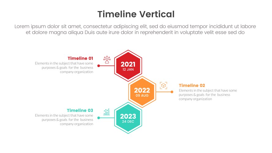 vertical timeline milestone infographic template vector image