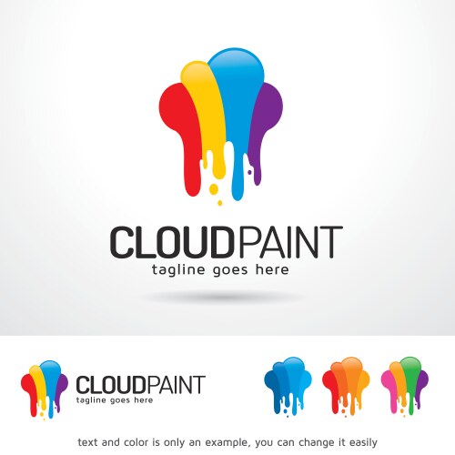 paint logo template vector image