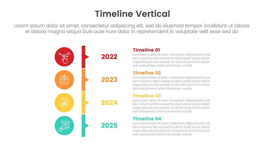 Vertical timeline milestone infographic template Vector Image