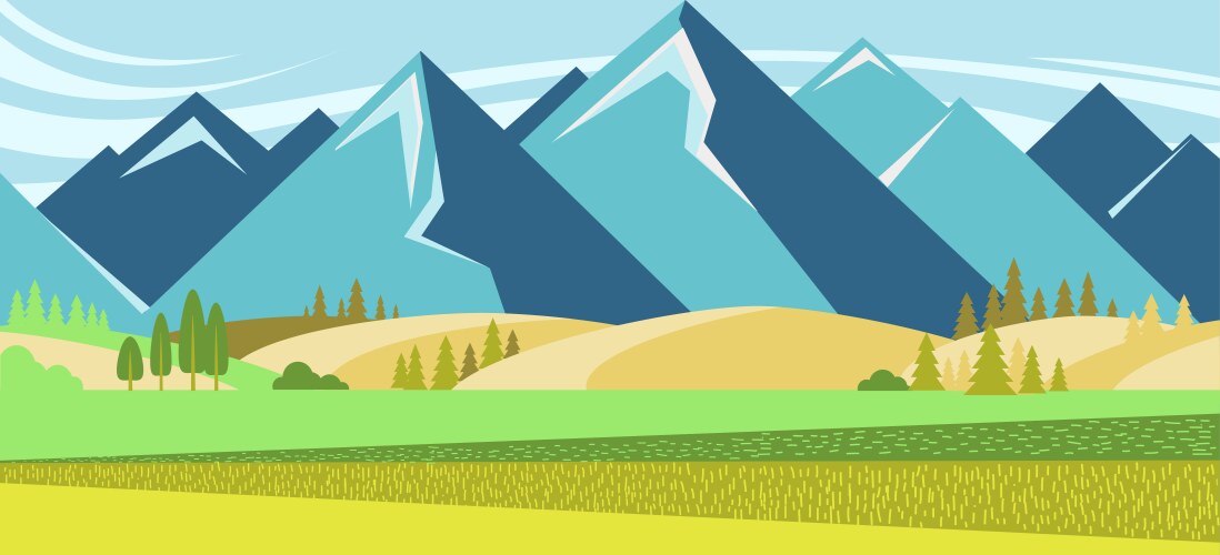 Mountain landscape Royalty Free Vector Image - VectorStock