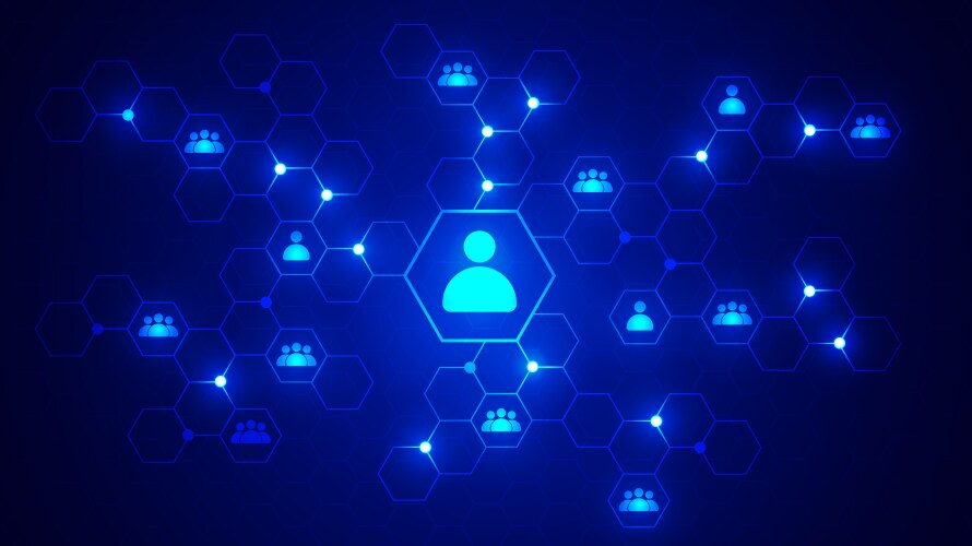 Networks and connectivity in the cyber age Vector Image