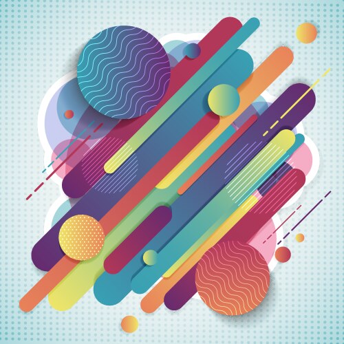 Abstract colorful geometric pattern composition vector image