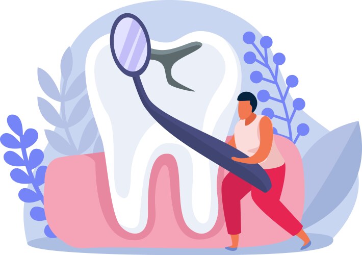 Human teeth and dental Royalty Free Vector Image