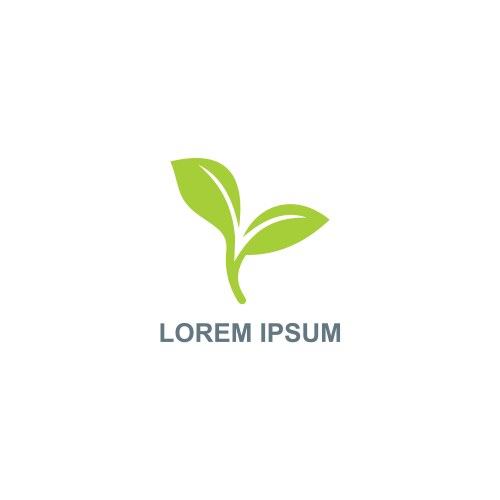 Green leaf seed organic logo Royalty Free Vector Image