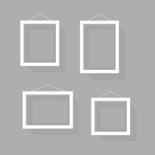 Set frame for photos or paintings on wall Vector Image