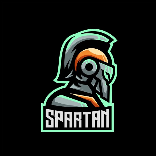 Spartan esport mascot logo Vector Image