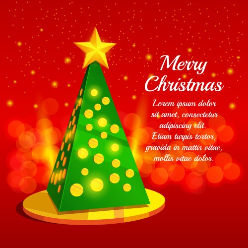 Sparkling christmas tree Royalty Free Vector Image