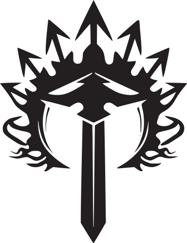 Sword - minimalist and simple silhouette Vector Image