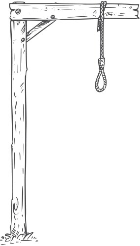 Gallows Noose Drawing Vector Image