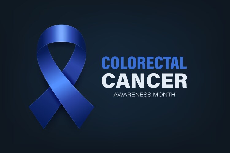 Colorectal Cancer Awareness Banner Vector Image