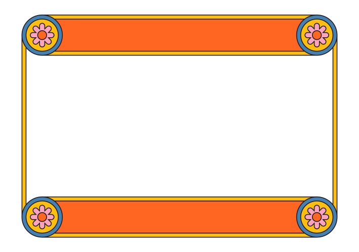Design square frame retro with line unique vector image