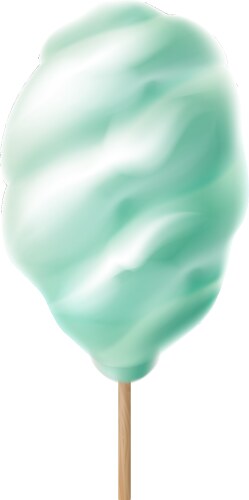 Cotton candy sugar clouds 3d realistic icon Vector Image