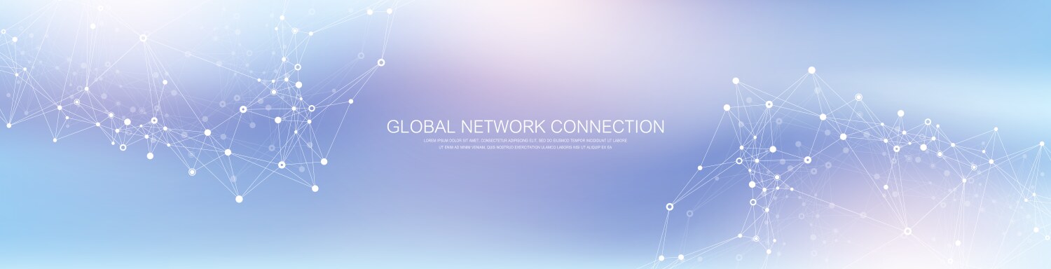 global network connection banner design template vector image