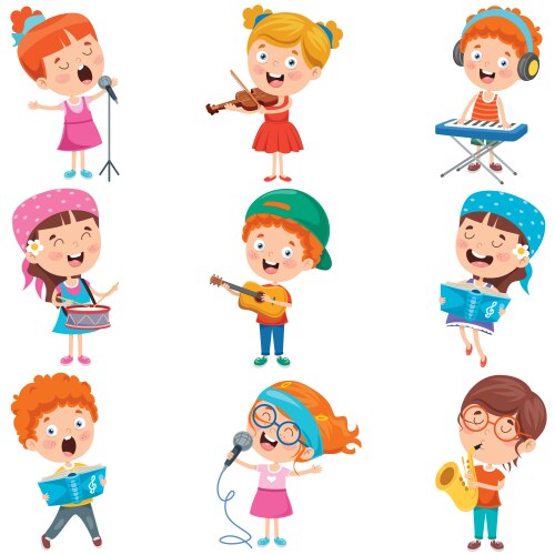 Practicing Instruments Cartoon Transparent Various instruments Royalty Free Vector Image - VectorStock
