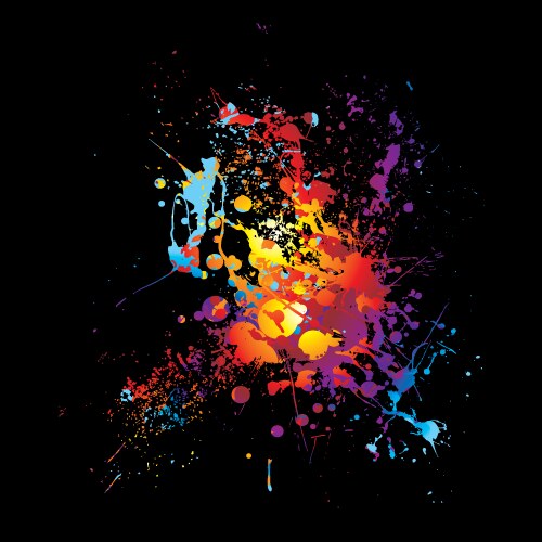 Splat ink rainbow Royalty Free Vector Image - VectorStock