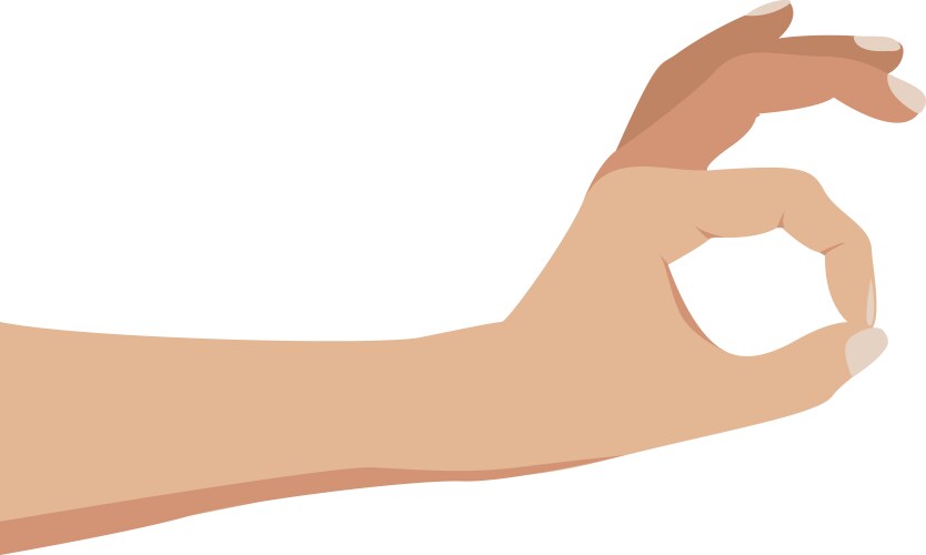 Hand picking something okay gesture Vector Image