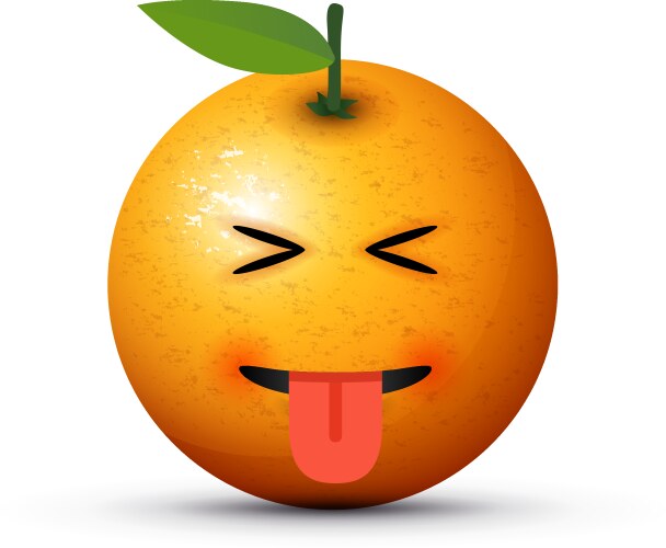 Eyes closed tongue out emoji vector image