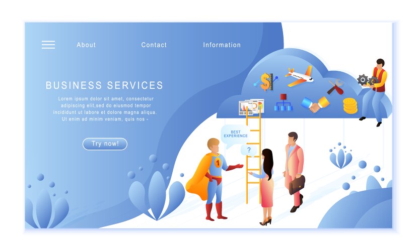 Creative website template of change the way you Vector Image