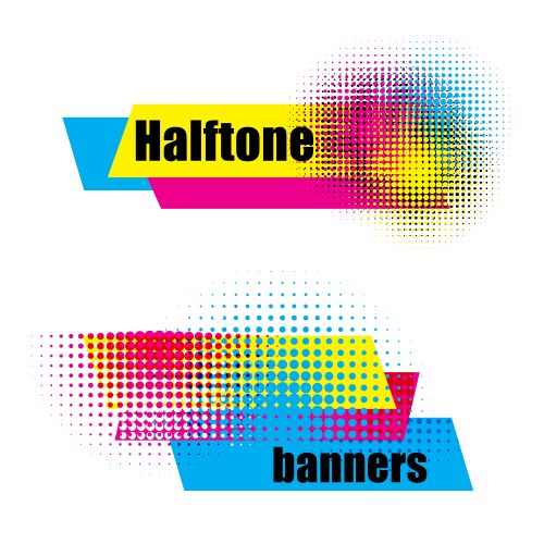 Cmyk halftone Royalty Free Vector Image - VectorStock