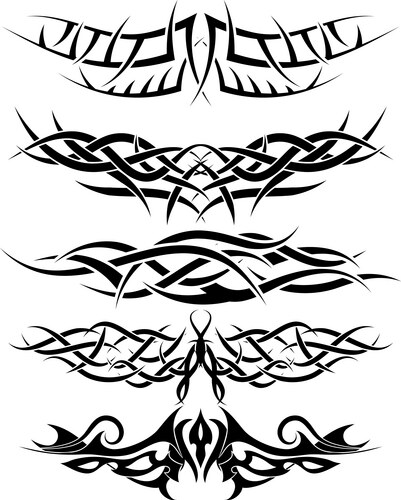 Tribal tattoo set Royalty Free Vector Image - VectorStock