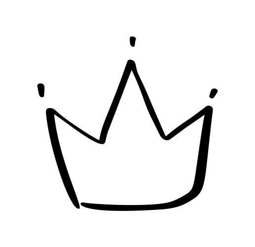 Hand drawn symbol a stylized crown Vector Image