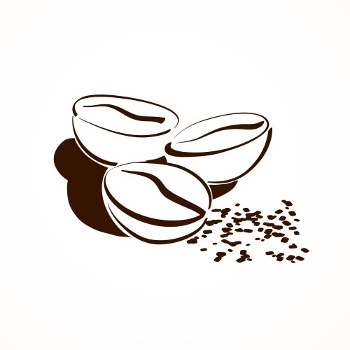 Coffee beans flower Royalty Free Vector Image - VectorStock