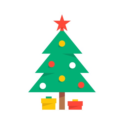 Cartoon christmas tree Royalty Free Vector Image