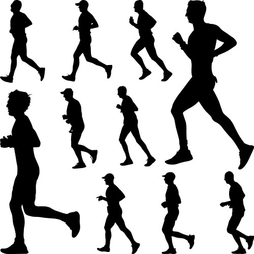 Runner Silhouette - Dynamic Action Vector Image