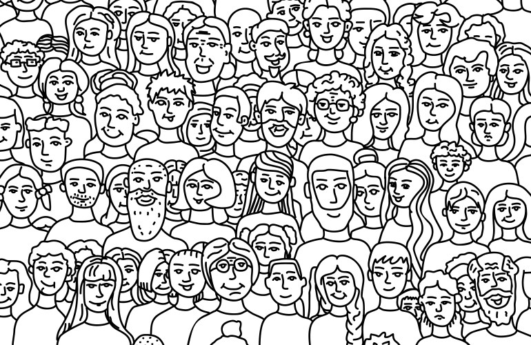 Crowd Vector Image