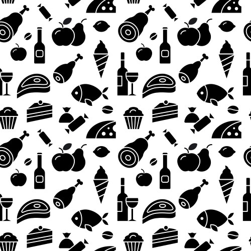 Food seamless pattern Royalty Free Vector Image