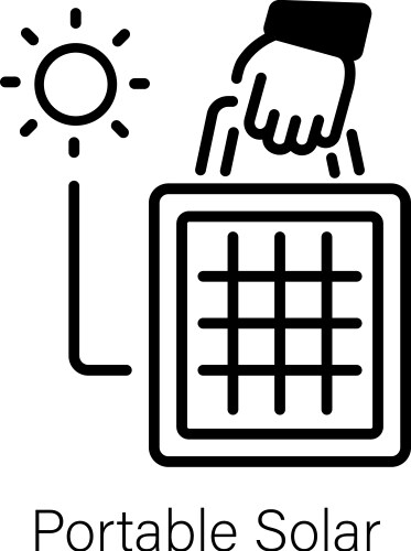 Solar shelter Royalty Free Vector Image - VectorStock