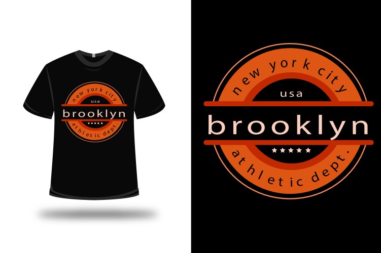 T-shirt new york city brooklyn athletic dept Vector Image