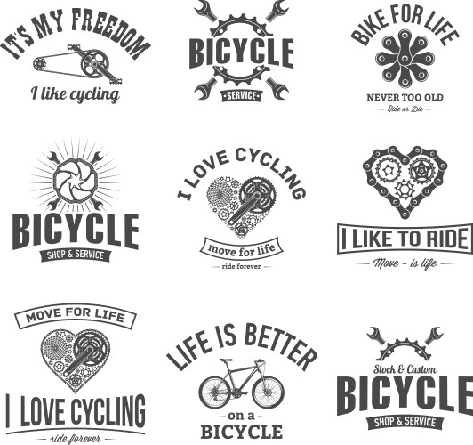 Retro Bicycle Emblem Vector Image