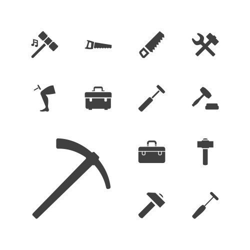 Hammer icons Vector Image