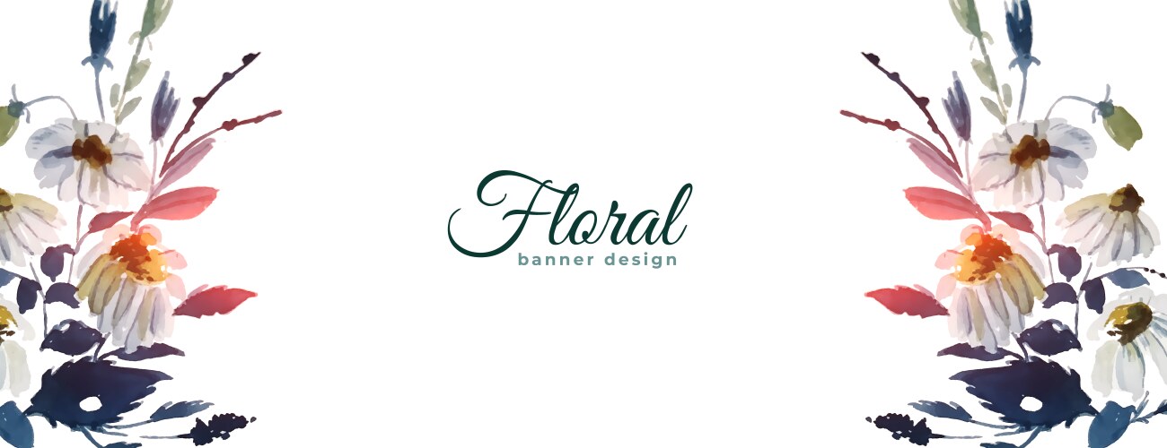 Watercolor style lovely natural flora bloom Vector Image