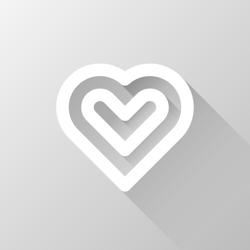 white abstract heart sign vector image