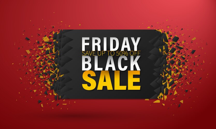 black friday sale vector image