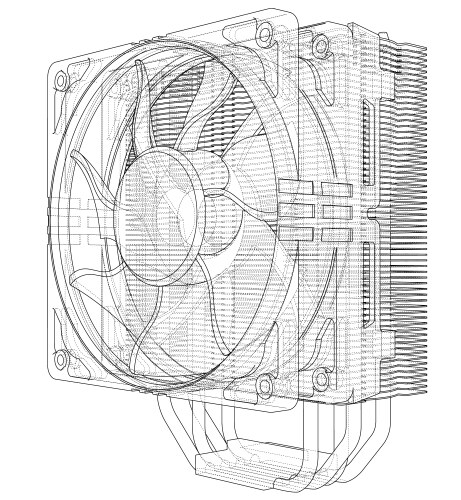 cpu coller concept vector image