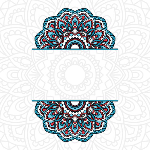 oriental pattern with mandala vector image