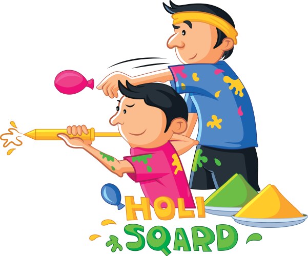 holi festival cartoon pics
