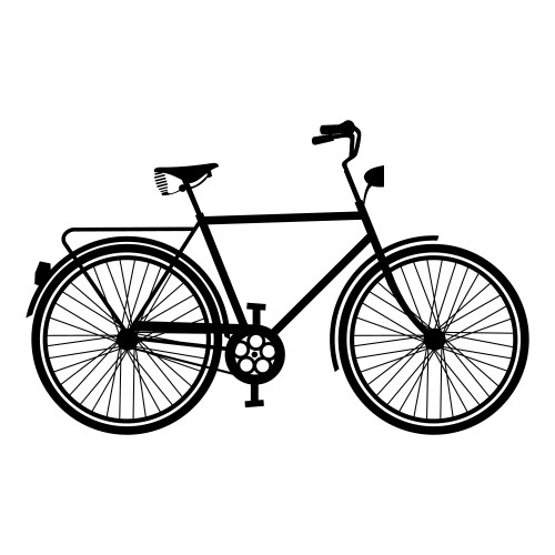 Vintage Bicycle Silhouette Vector Image
