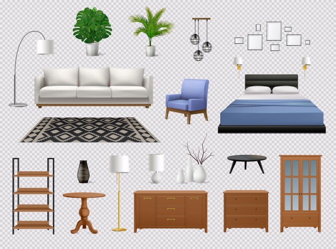 Realistic interior image Royalty Free Vector Image