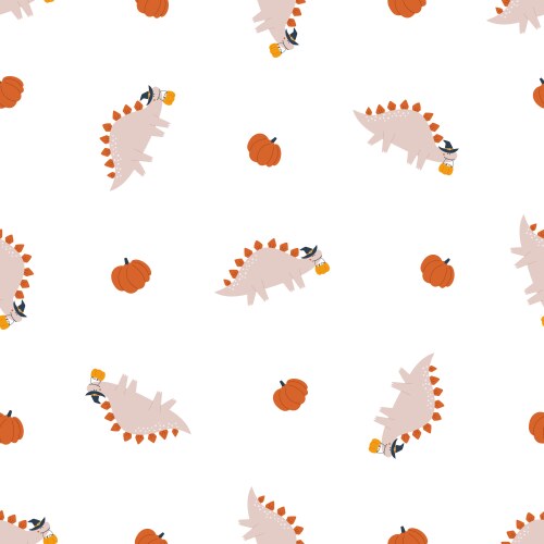 Seamless halloween patterns with spooky and funny Vector Image